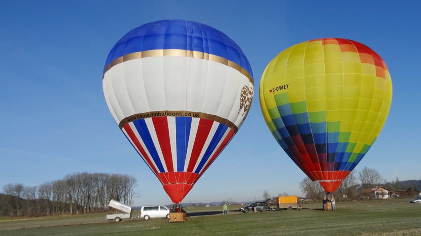 Ballonfahrt mit beiden Vereinsballonen am 08. März 2015