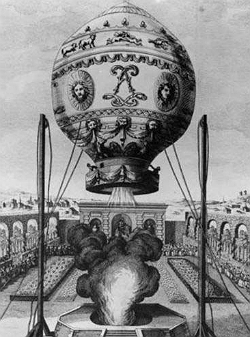 Der erste bemannte Ballonaufstieg Der erste bemannte Ballonaufstieg