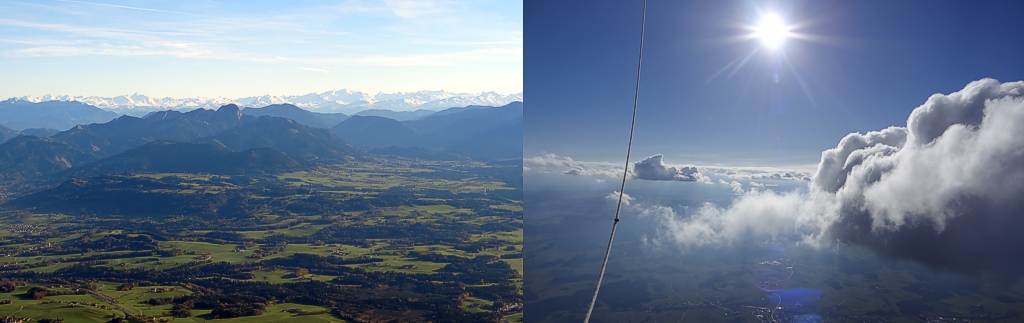 Ballonfahren über dem Voralpenland